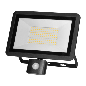 FARO LED, floodlight with PIR motion sensor, 100W, 8000lm, IP44, 4000K, aluminium + glass